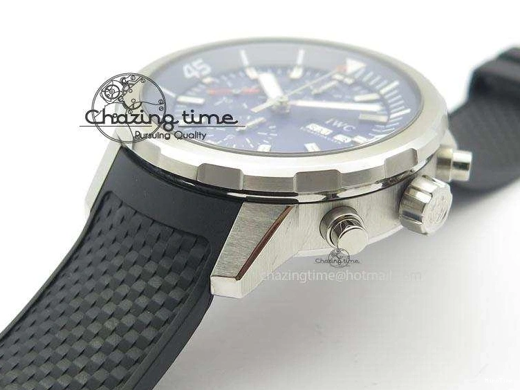 MIROTIME 0512 Aquatimer Chrono IW376803 V6F 1:1 Best Edition Blue Dial On Rubber Strap A WellDesigned 7282